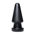 Black silicone master series ass max plug large anal plug with tapered rounded tip and wide base for stability