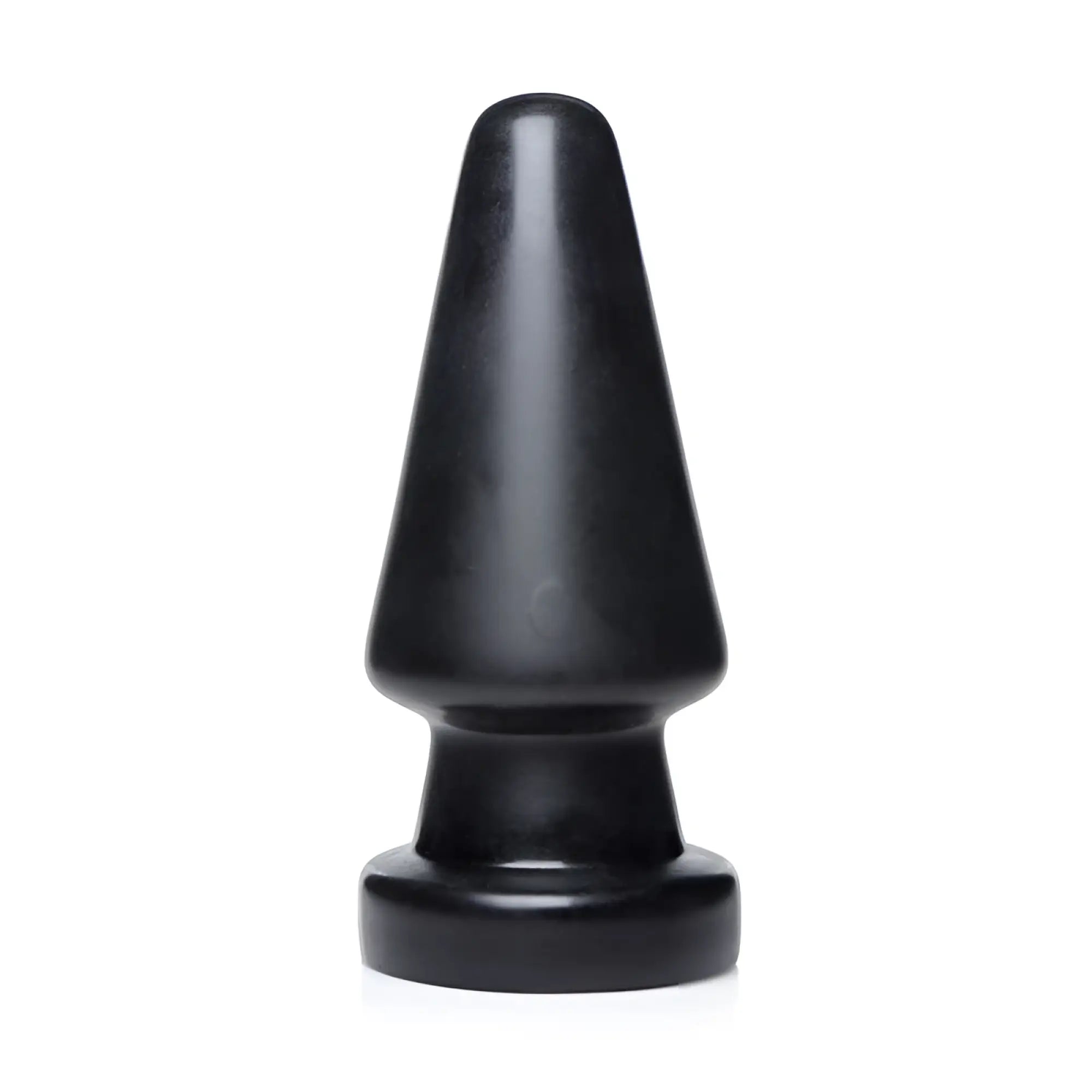 Black silicone master series ass max plug large anal plug with tapered rounded tip and wide base for stability