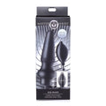 Black silicone inflatable anal plug with attached pump from master series ass pand for large size use