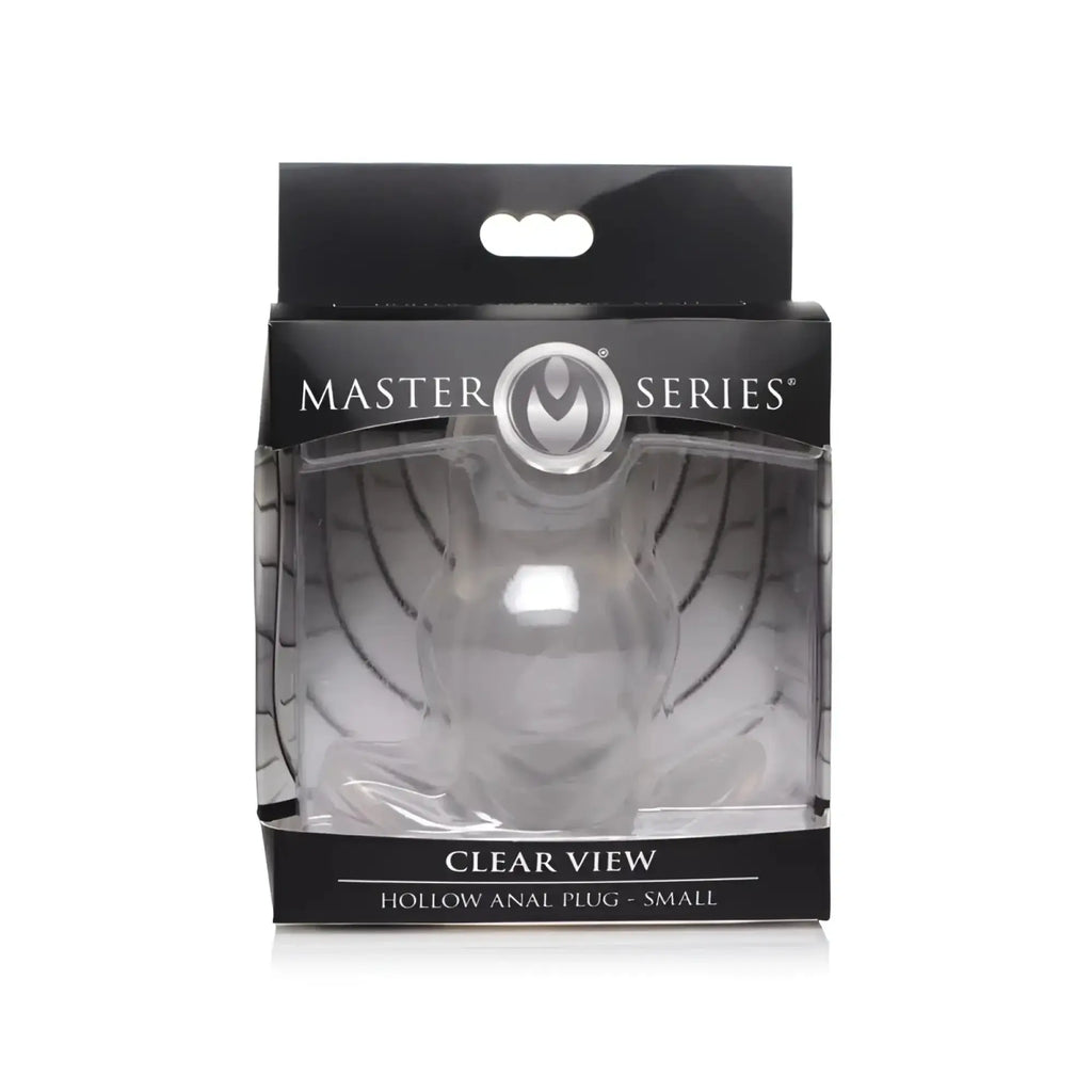 Master Series clear view hollow anal plug small size clear plastic from the Master Series collection