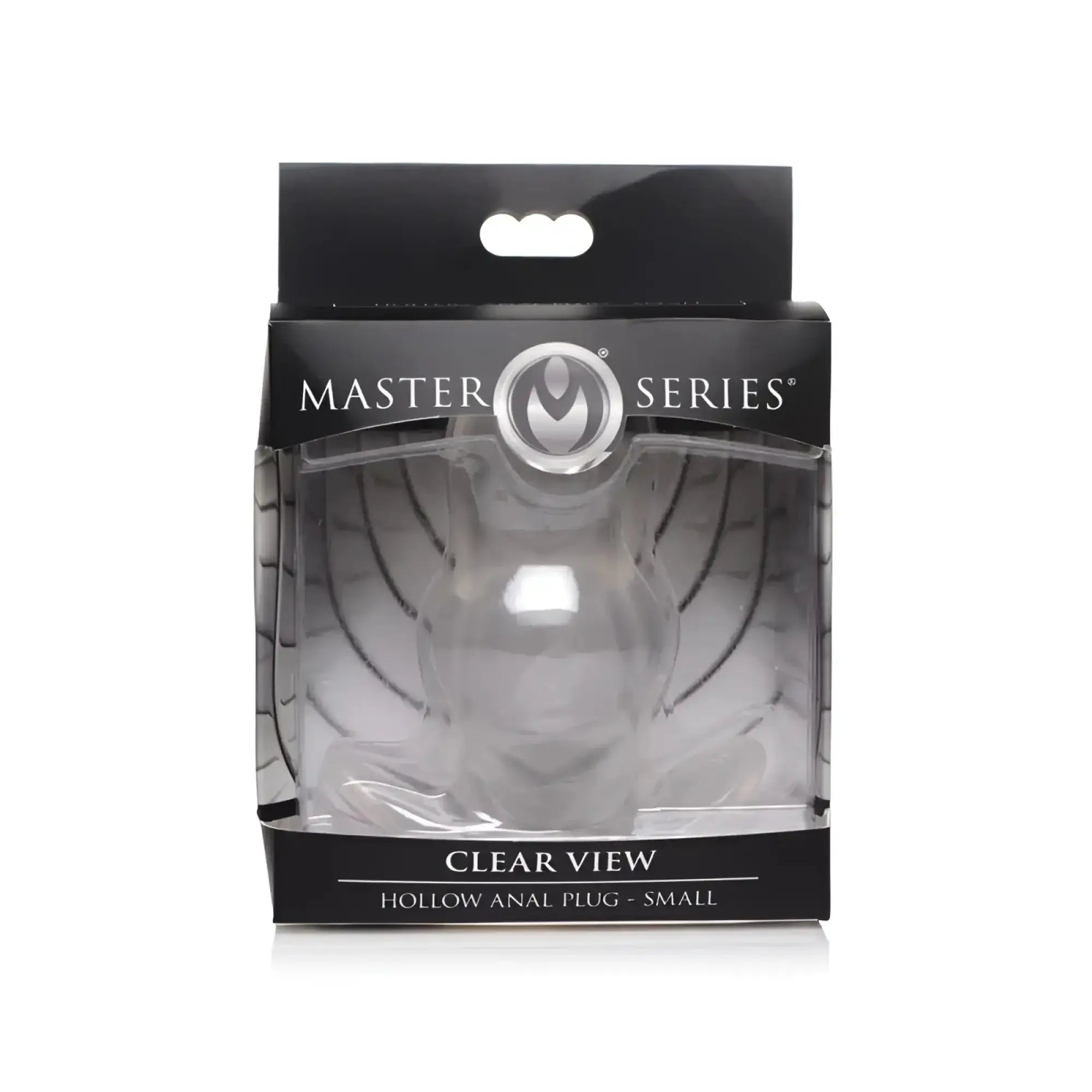 Master Series clear view hollow anal plug small size clear plastic from the Master Series collection