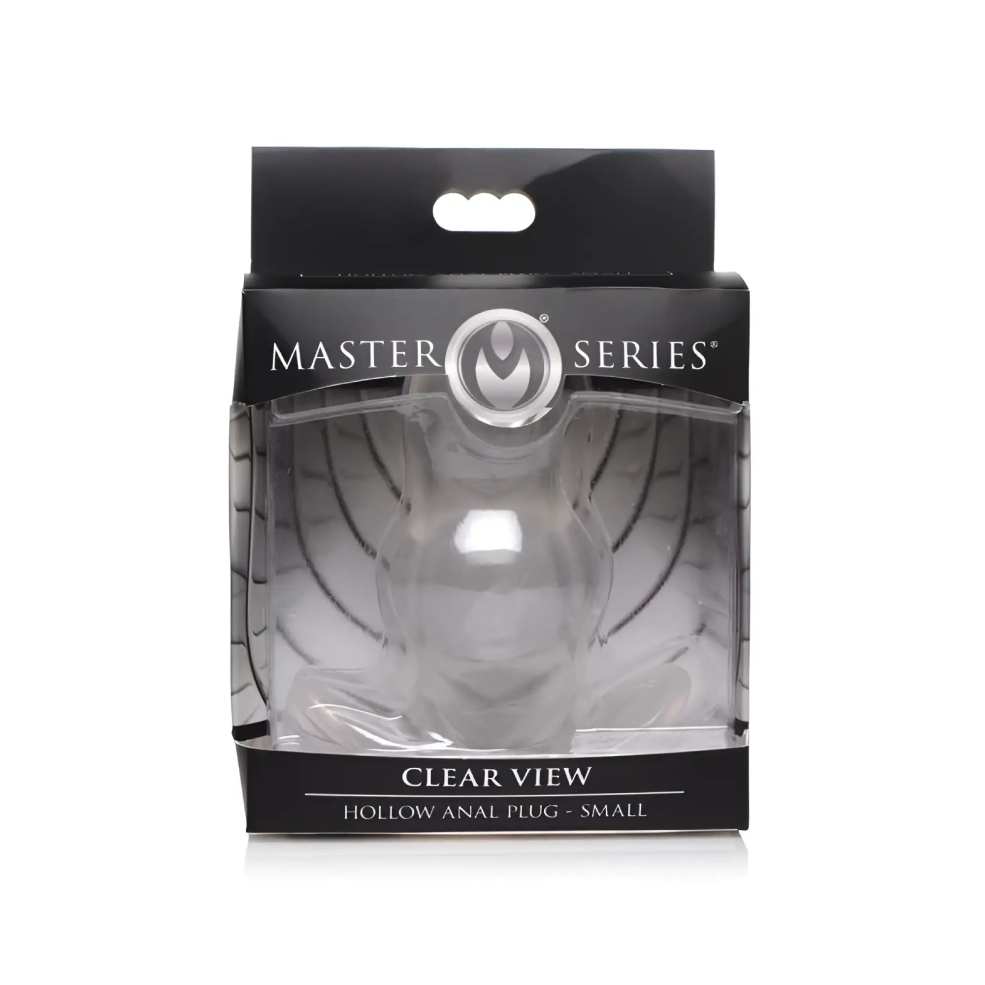 Master Series clear view hollow anal plug small size clear plastic from the Master Series collection