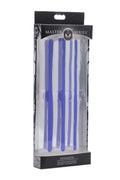 Blue silicone urethral sound trainer set in master series packaging for safe and effective urethral training