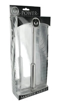 Silver metallic master series power exchange medium vibrating sound tool with sleek cylindrical polished finish