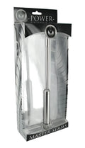 Silver metallic master series power exchange medium vibrating sound tool with sleek cylindrical polished finish