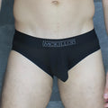 Black mckillop brand obmo hoist brief modal in black with smooth form-fitting design for comfortable wear