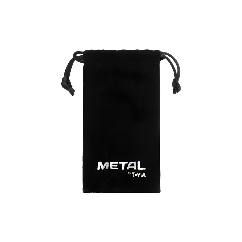 Black velvet drawstring pouch with metal by toya embroidery for metal silver vaginal balls 3cm 2 pc set