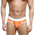 MetroMaleWear 365 hip brief orange 9003-14 in orange and white with snug fit and reinforced waistband