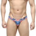 MetroMalewear america bikini 5103-97 red white and blue american flag patterned briefs with a snug fit