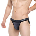 Black mcw brand MetroMaleWear Armour Sports Bikini 3004-M41 briefs with textured honeycomb front panel design