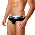 Black mens briefs metro male wear asian brief black 3006 20 with white elastic waistband and bold miiow branding