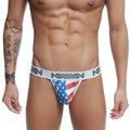 MetroMaleWear Batalla G-string 2912-91 men’s briefs with American flag design and white waistband with gray lettering