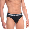 MetroMaleWear Bosillo brief in black with a white logo waist band designed for comfortable daily wear