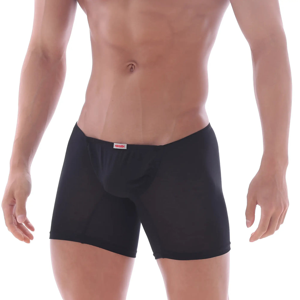 MetroMaleWear Bosillo long black boxer briefs for men with snug fit and elastic waistband in comfortable fabric