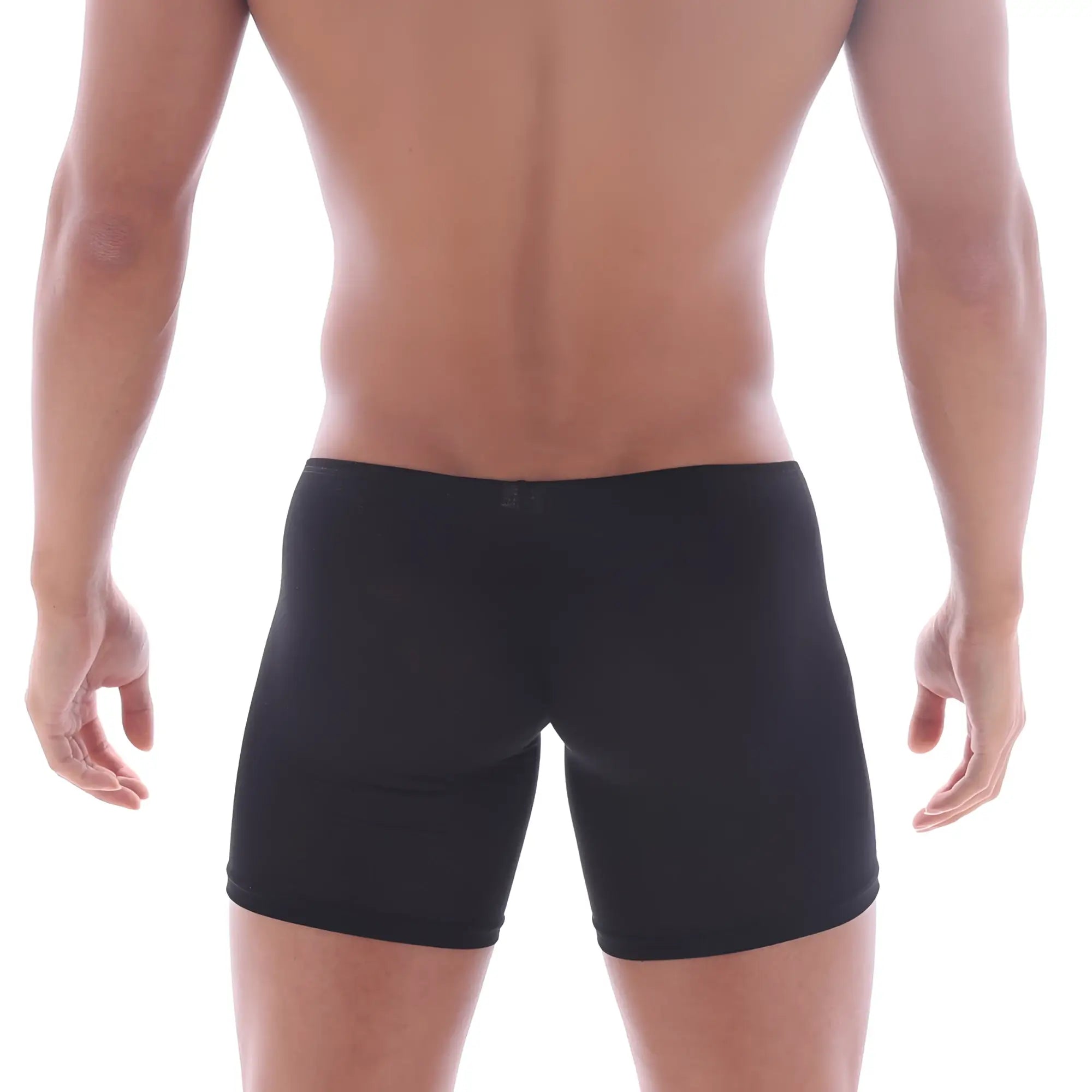 MetroMaleWear Bosillo Long boxer black 3514-20 features black form-fitting boxer briefs with smooth stretchy fabric and minimalist design
