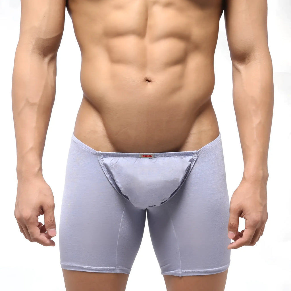 MetroMaleWear Bosillo Long boxer lavender 3514-08 light gray form-fitting boxer briefs with smooth fabric and subtle seams