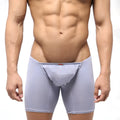 MetroMaleWear Bosillo Long boxer lavender 3514-08 light gray form-fitting boxer briefs with smooth fabric and subtle seams