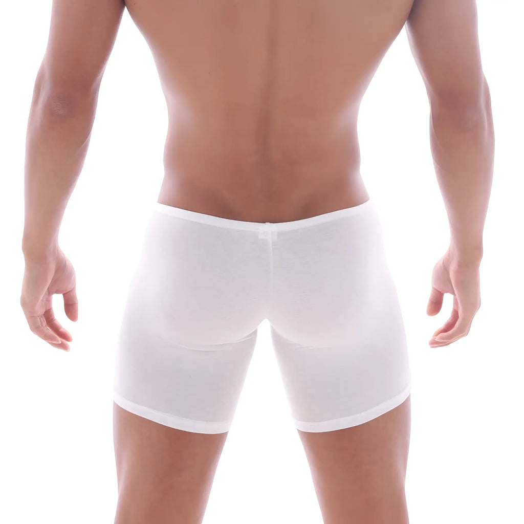 Metro male wear bosillo long boxer white 3514-00 white seamless form-fitting boxer briefs for everyday comfort