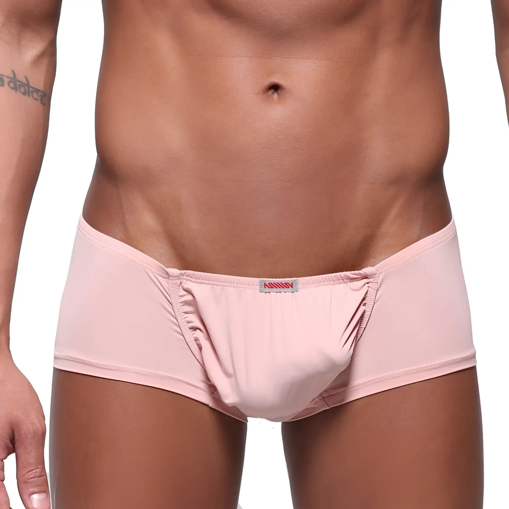 Pink metro malewear bosillo short boxer briefs made of smooth stretchy fabric with subtle elastic waistband