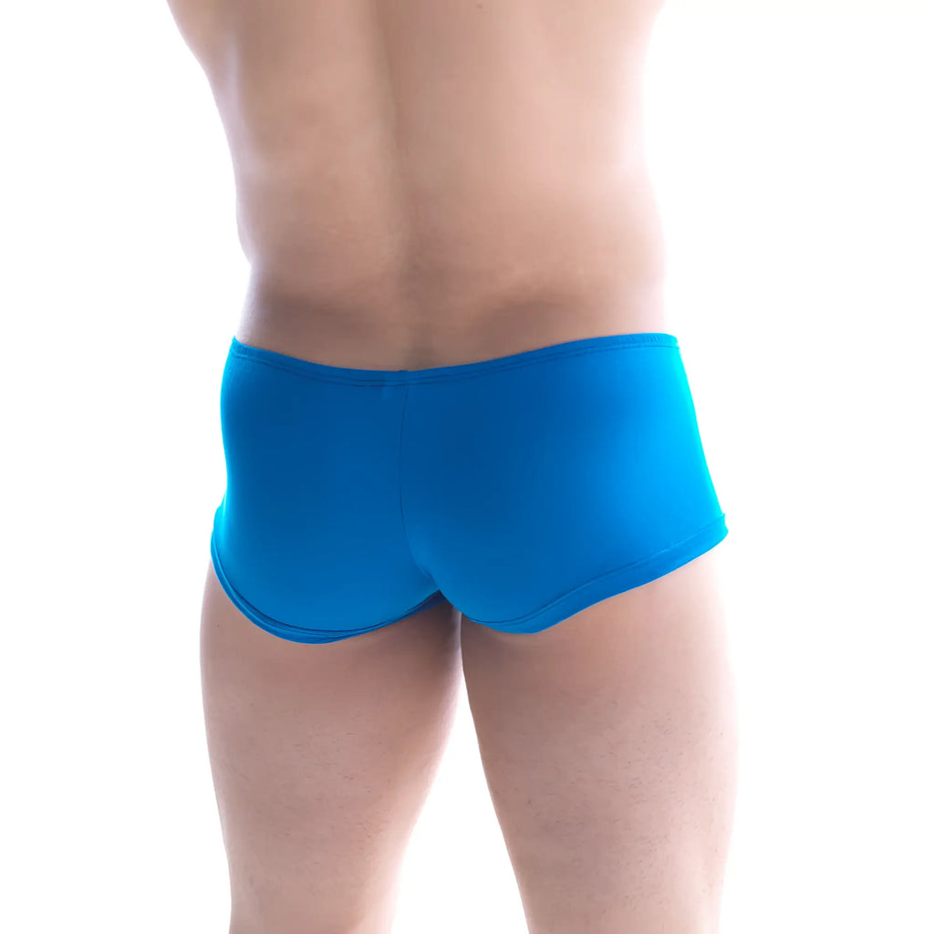 MetroMaleWear Bosillo short boxer royal blue bright blue form-fitting swim trunks with smooth stretchy fabric