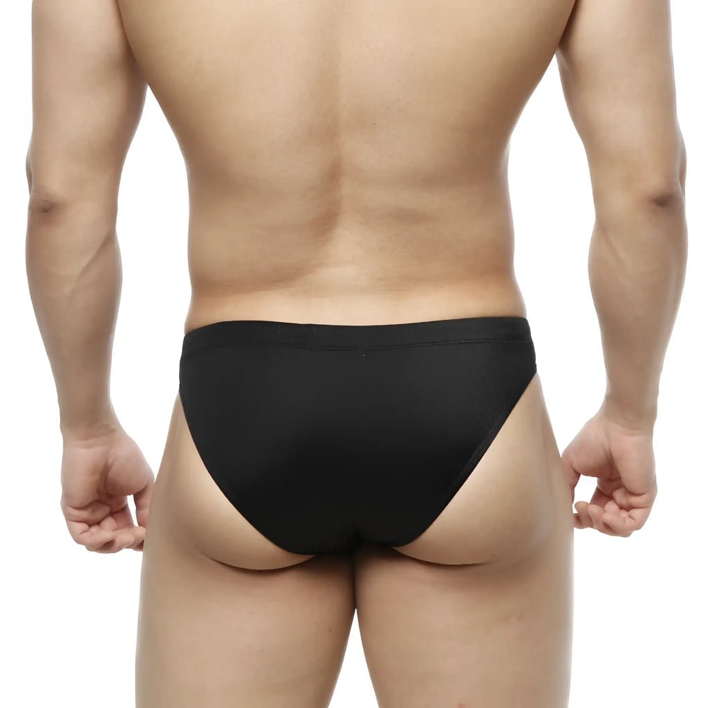MetroMaleWear Bosillo swim bikini black 4967-20 form-fitting briefs with smooth stretchy fabric and snug waistband