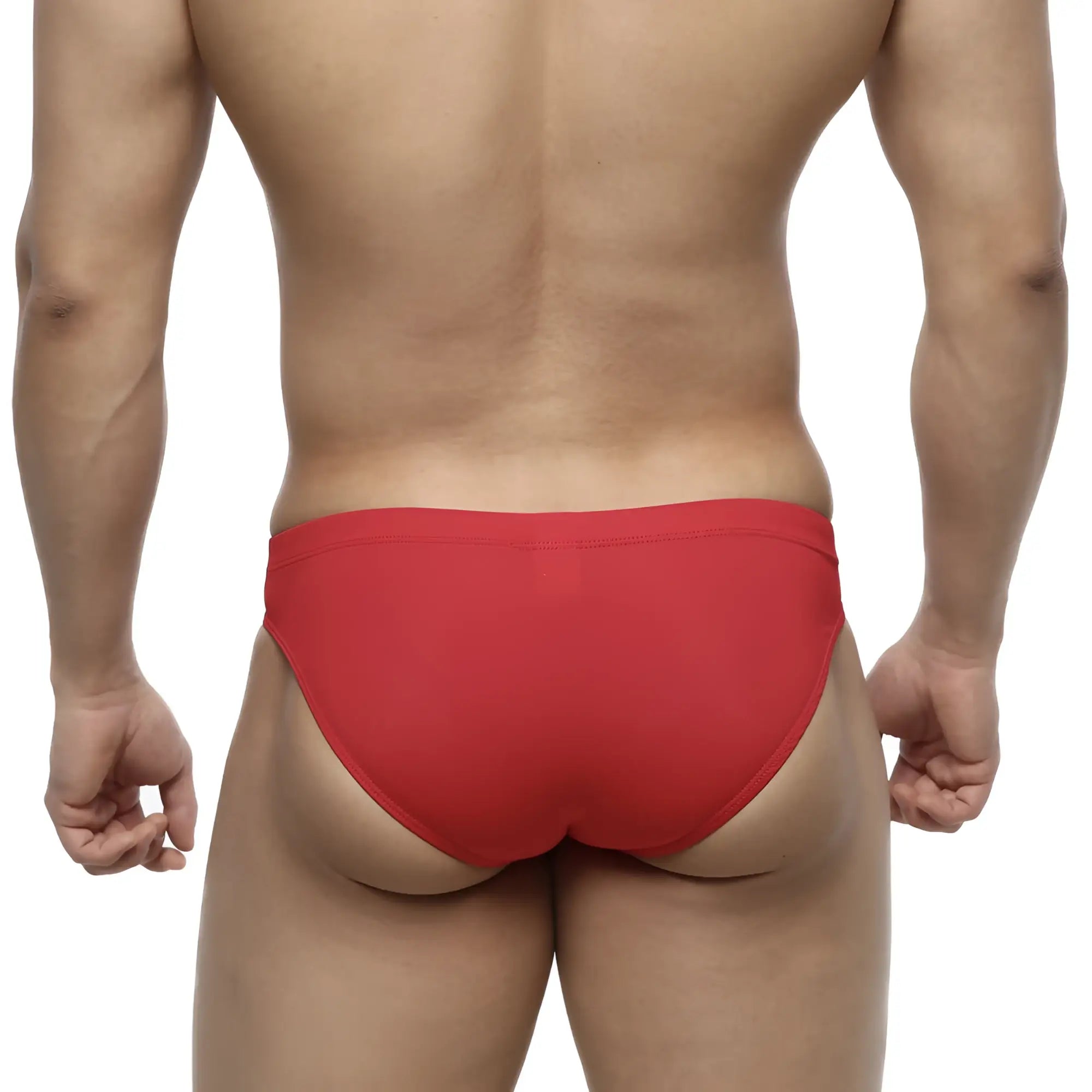 MetroMaleWear Bosillo swim bikini red 4967-12 red men’s swim trunks with a smooth form-fitting design