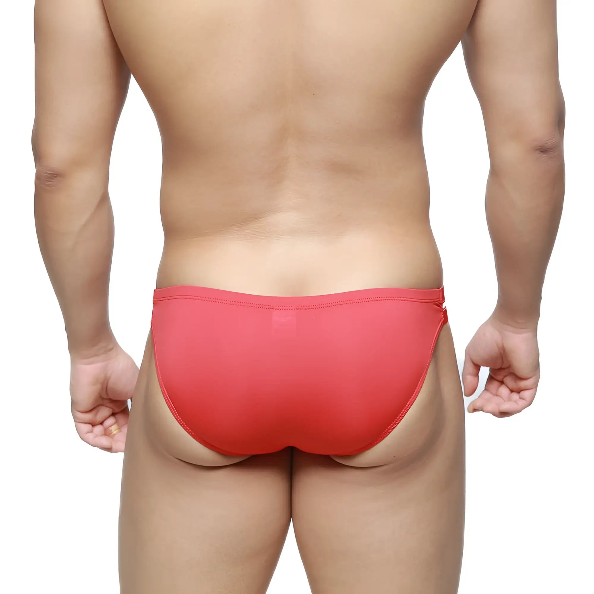MetroMaleWear Brief 2.0 red smooth form-fitting athletic briefs designed for comfort and support during workouts