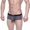 Gray mesh briefs with black metromallwear waistband from metroMalewear bulge boxer 3013-72 product