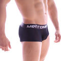 Black metroma mens briefs with white logo waistband butt supporter trunk in soft fabric for daily comfort