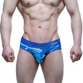 MetroMaleWear camouflage brief 5203-18 is a blue and white patterned men’s underwear with a solid blue amine waistband