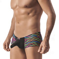 MetroMaleWear cannon boxer disco 2213-43 men’s briefs with black pouch and rainbow wavy pattern by Vibram