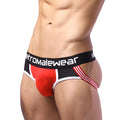 MetroMaleWear Cerezo jock strap red 1311-12 athletic briefs with mesh panel and red stripes on leg opening