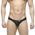 MetroMaleWear Cesar bikini black sleek form-fitting briefs with subtle mesh side panel for comfortable wear