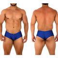 Blue men’s briefs metroMalewear cheek navy 2028-28 with sleek form-fitting design and black logo on waistband
