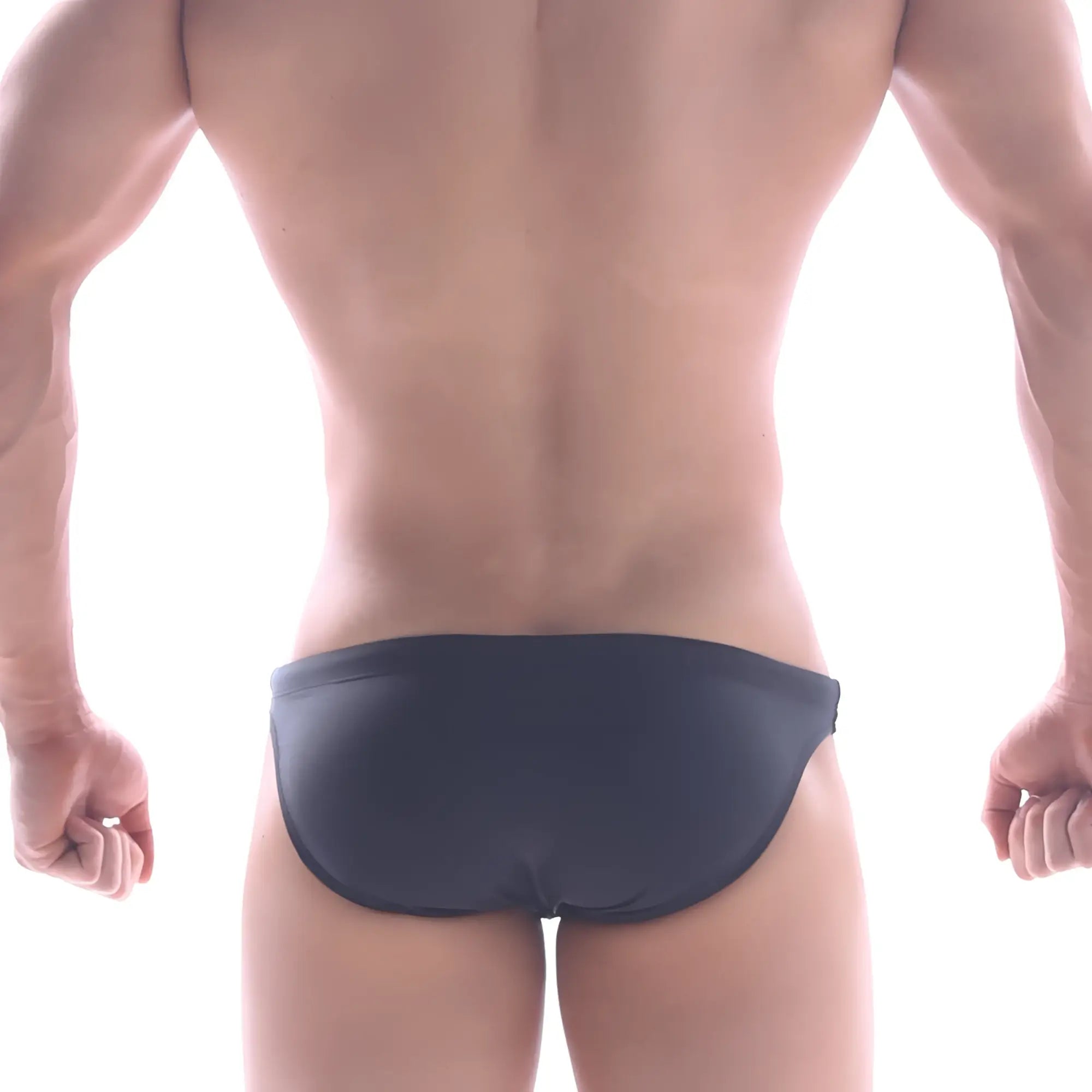 Black swim trunks metro malewear classic swim bikini 4937-20 with smooth form-fitting design