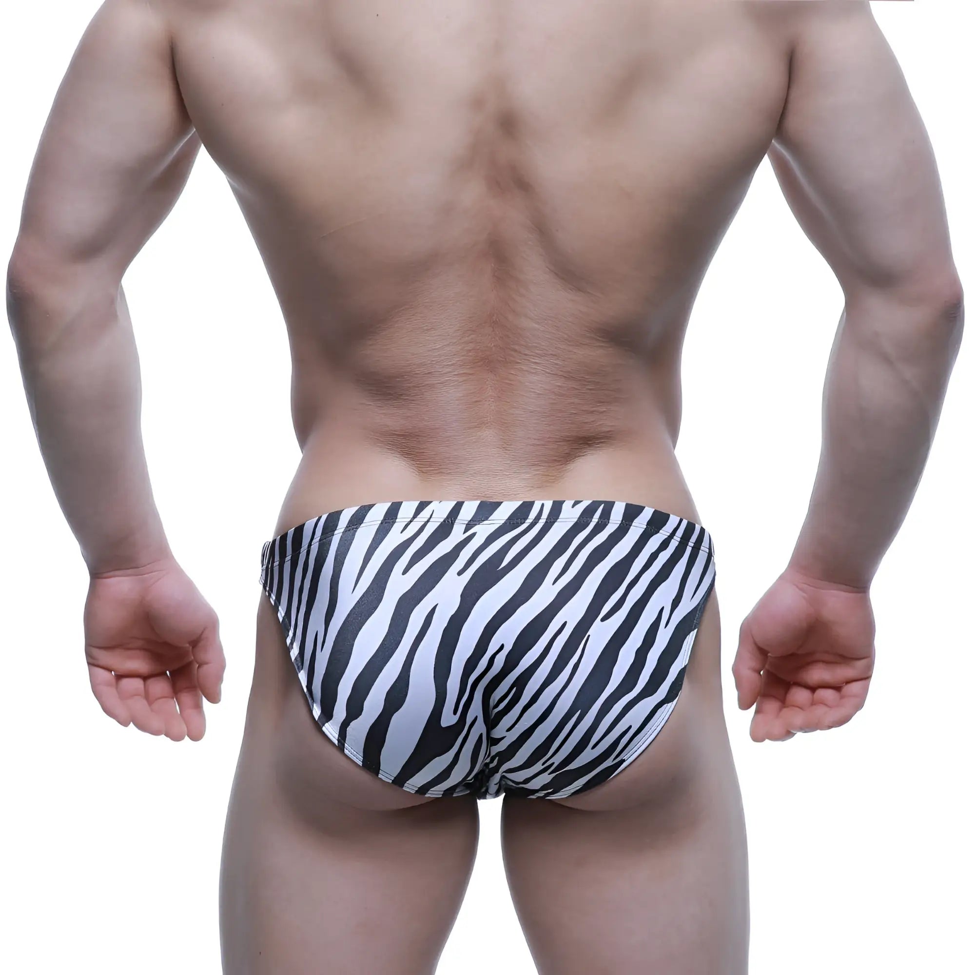 MetroMalewear classic men’s swim bikini Hidalgo 4937-59 with black and white zebra stripes for swimming