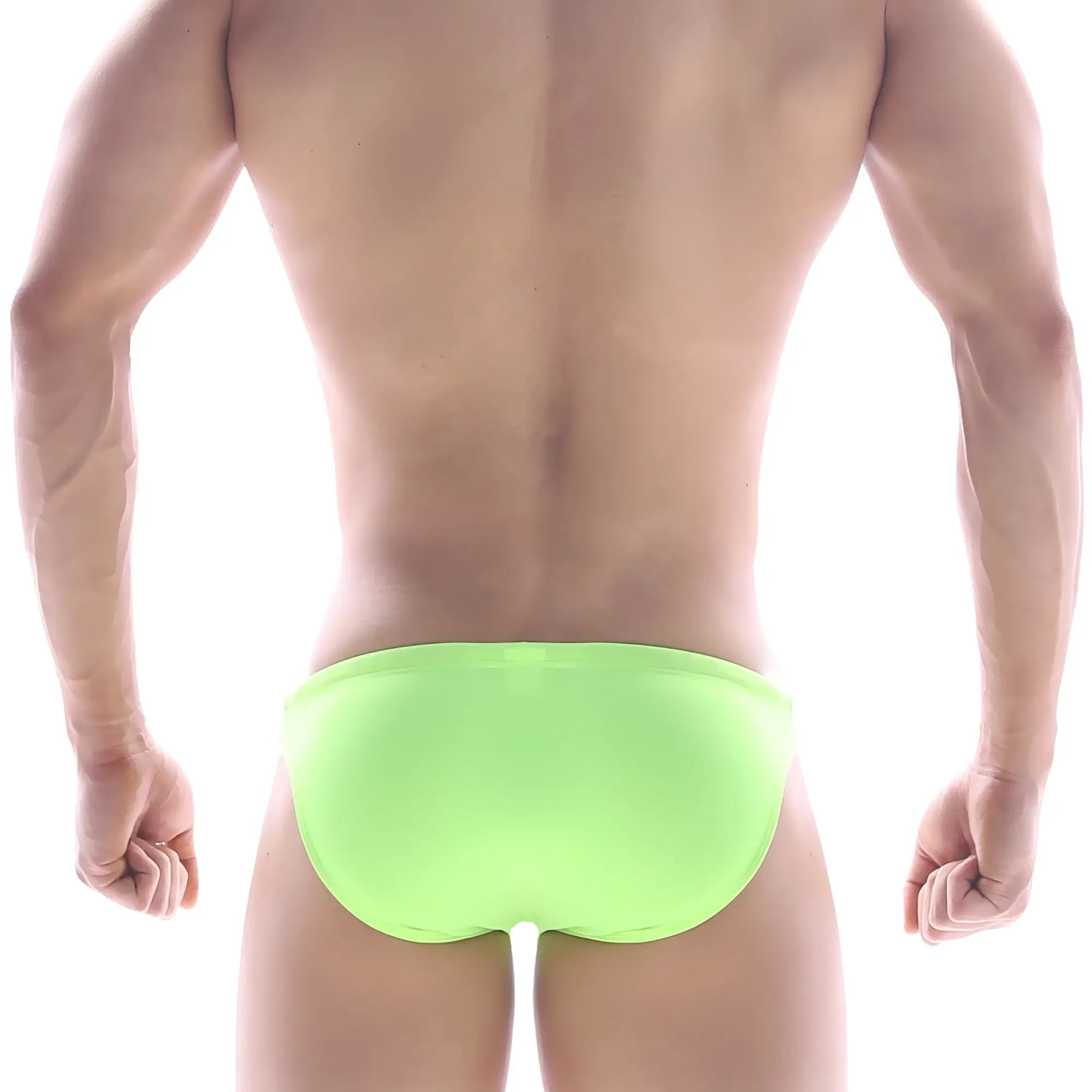 Bright neon green swim trunks metroMalewear classic swim bikini lime 4937-07 designed for comfortable swimming