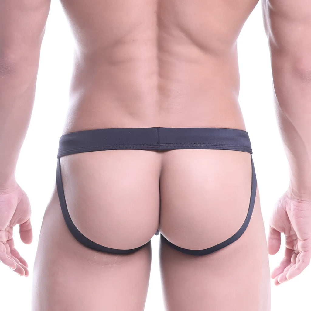 Black metroMalewear classic swim jock strap briefs with a narrow waistband and form-fitting design