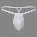 MetroMalewear cock bra thong white white translucent mesh thong with smooth form-fitting design shown from back side
