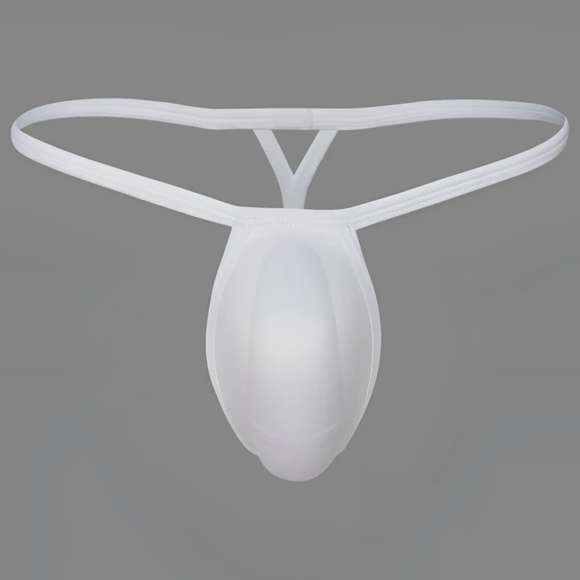 MetroMalewear cock bra thong white white translucent mesh thong with smooth form-fitting design shown from back side