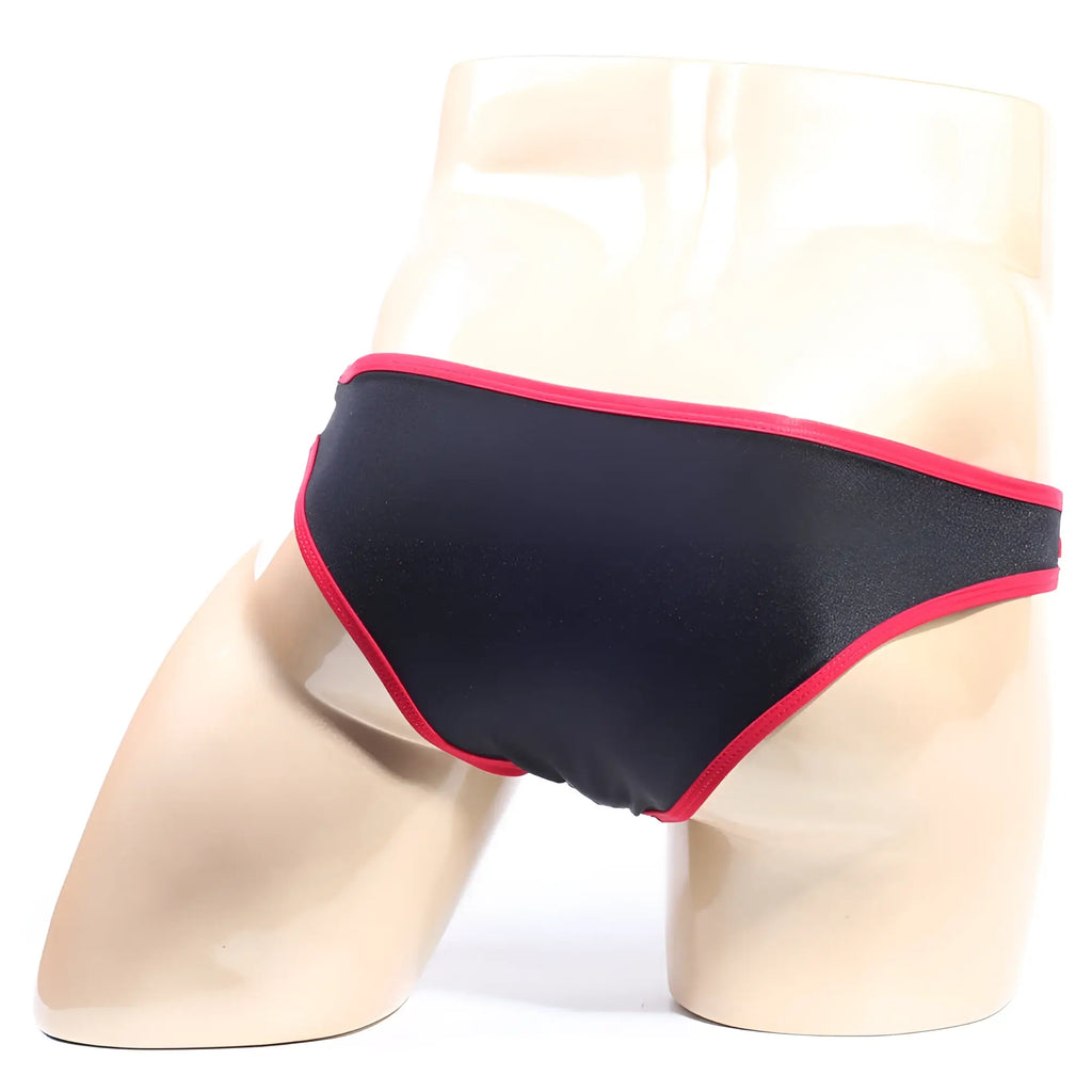 MetroMaleWear Colonel bikini black briefs with vibrant red trim designed for comfortable stylish wear 2019-20 collection