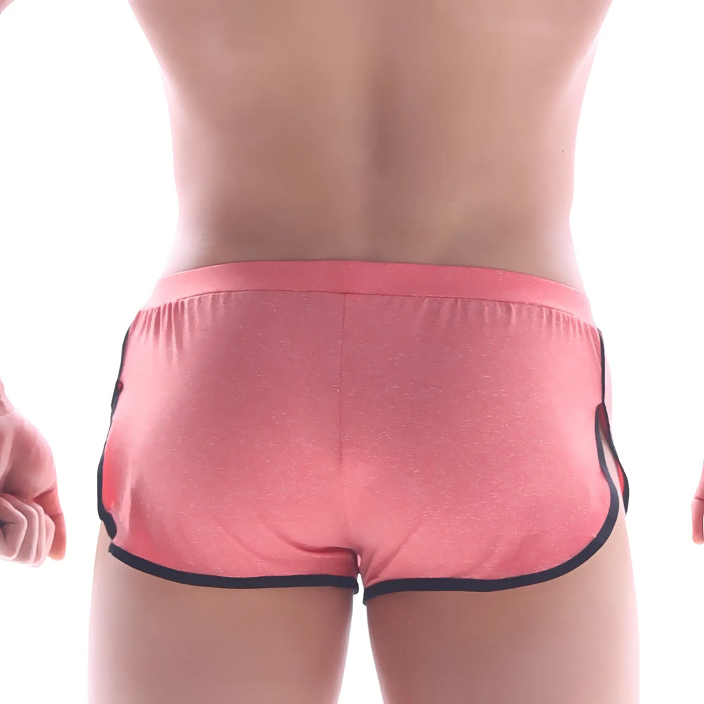 Metro male wear comfort boxer orange 8019-14 pink athletic briefs with black trim on waistband and leg openings