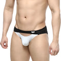 MetroMaleWear contento bikini briefs in white with mesh trim and black elastic waistband for comfortable wear