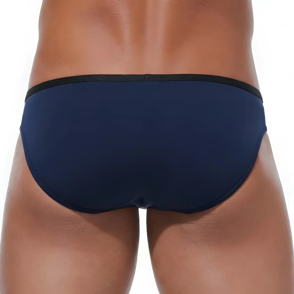 Navy blue metro male wear continete brief with black elastic waistband designed for comfortable daily wear