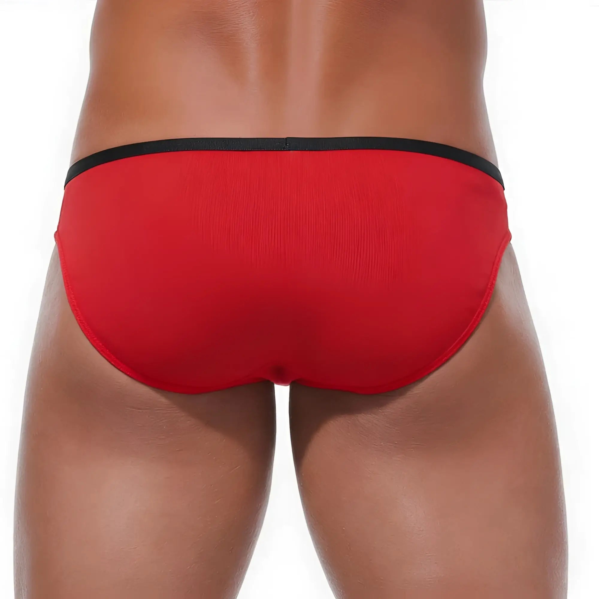 Metro male wear continente brief red 2226-12 featuring red fabric with a black waistband for comfortable support