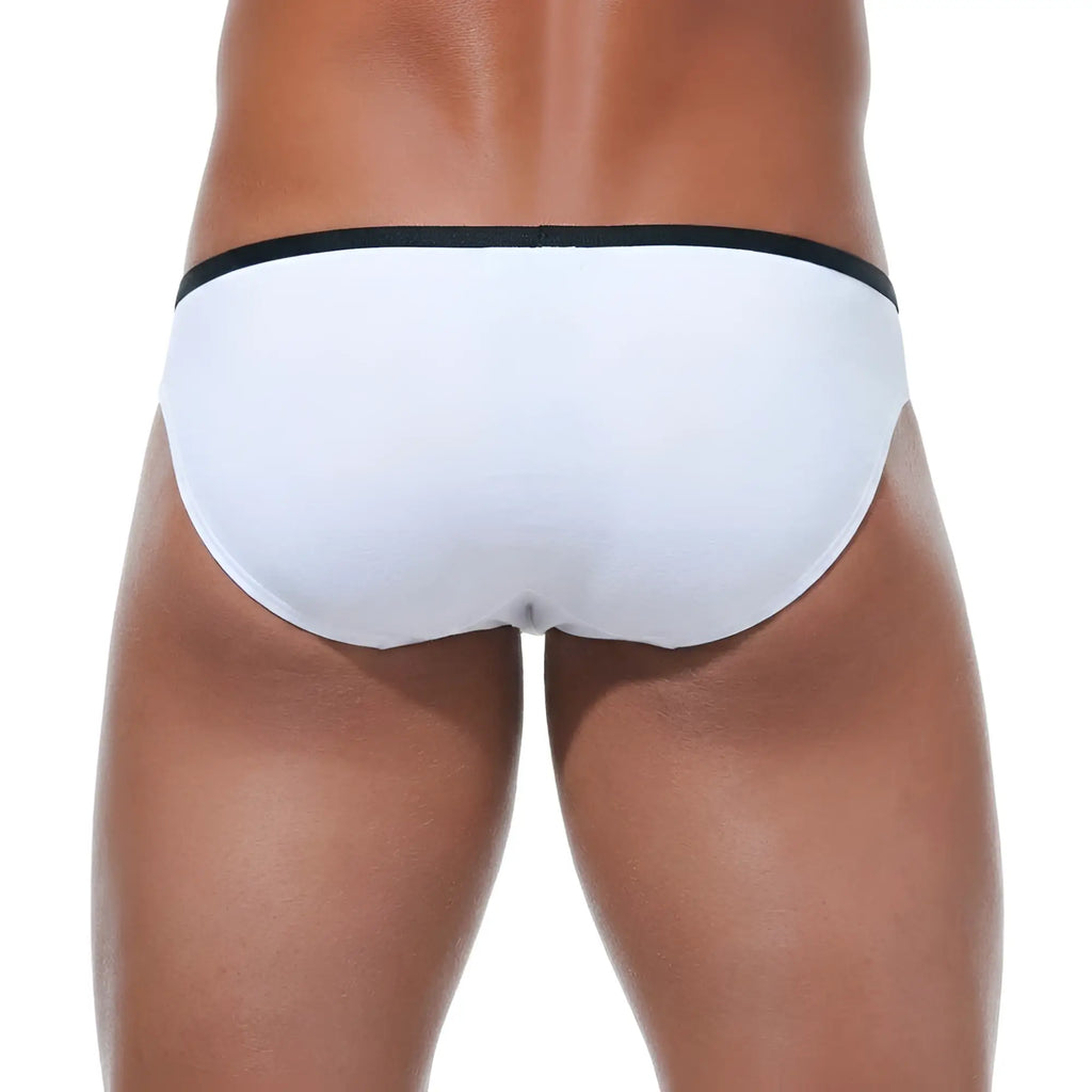 Metro male wear continente brief white 2226-00 featuring white briefs with a black waistband for comfortable fit