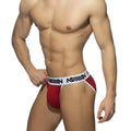 MetroMalewear cotton bikini maroon briefs with white elastic waistband and black ammun branding