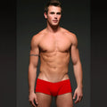 Red cotton briefs metro male wear cotton boxster red 3010-12 front view with comfortable fit