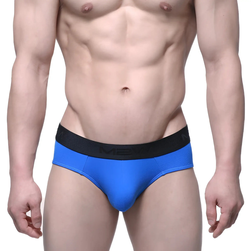 Bright blue cotton metro male wear men’s briefs with black mexx logo waistband cobalt 3006-18