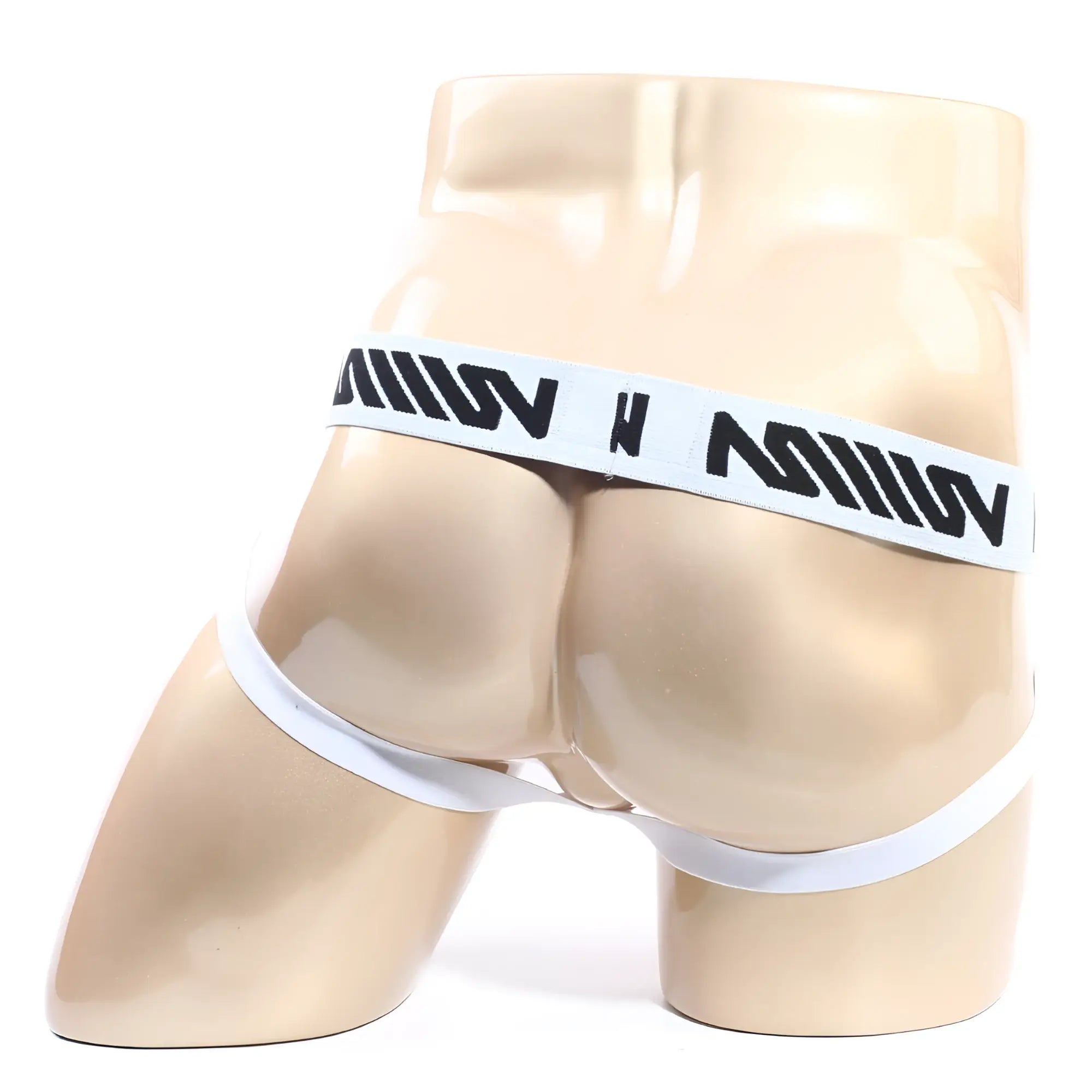 White cotton athletic briefs with a black logo waistband from MetroMaleWear cotton jock strap orange 3001-24